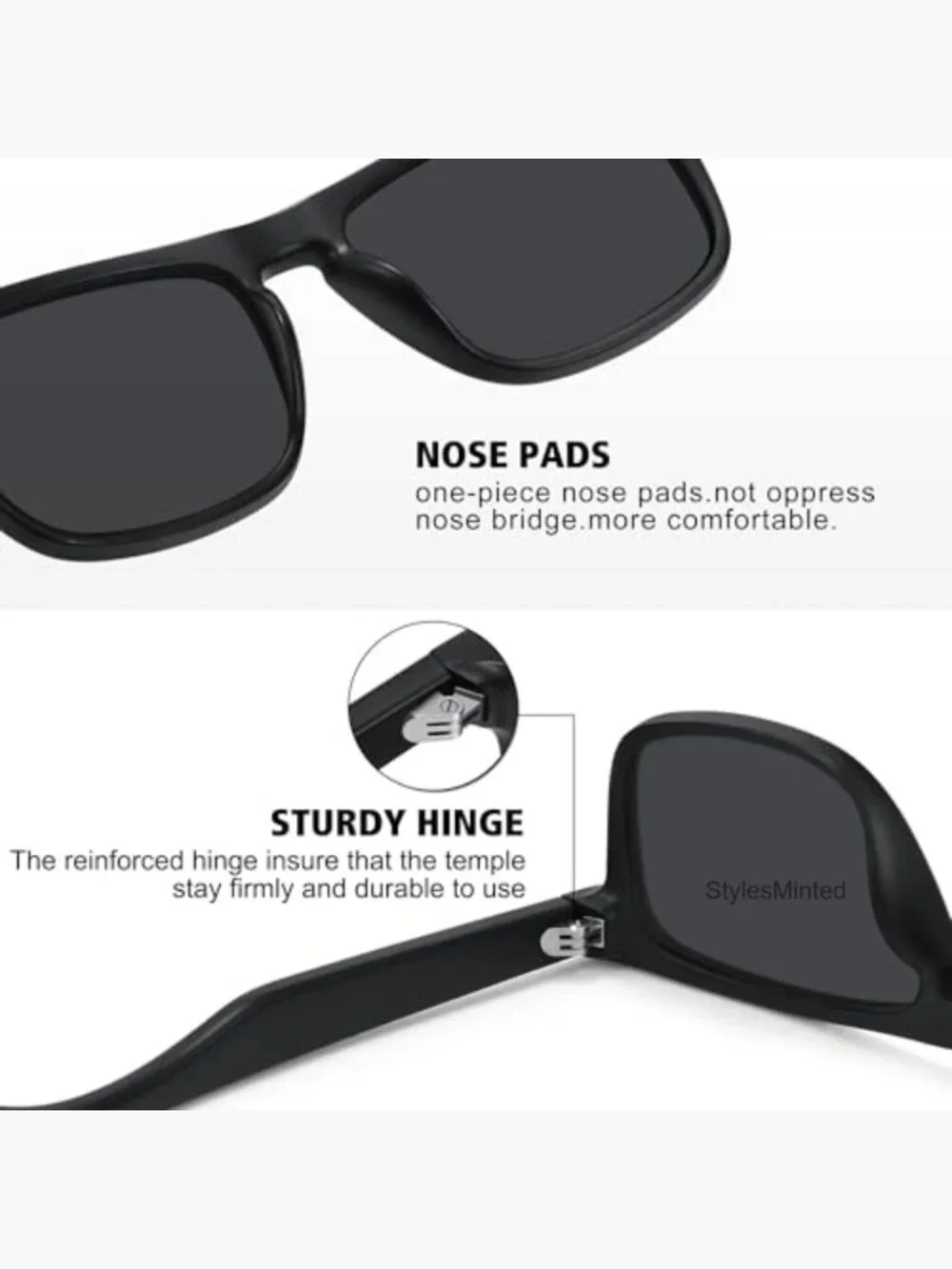 Polarized Sunglasses UV Protection Square Frame Sport Fishing Driving Eyewear